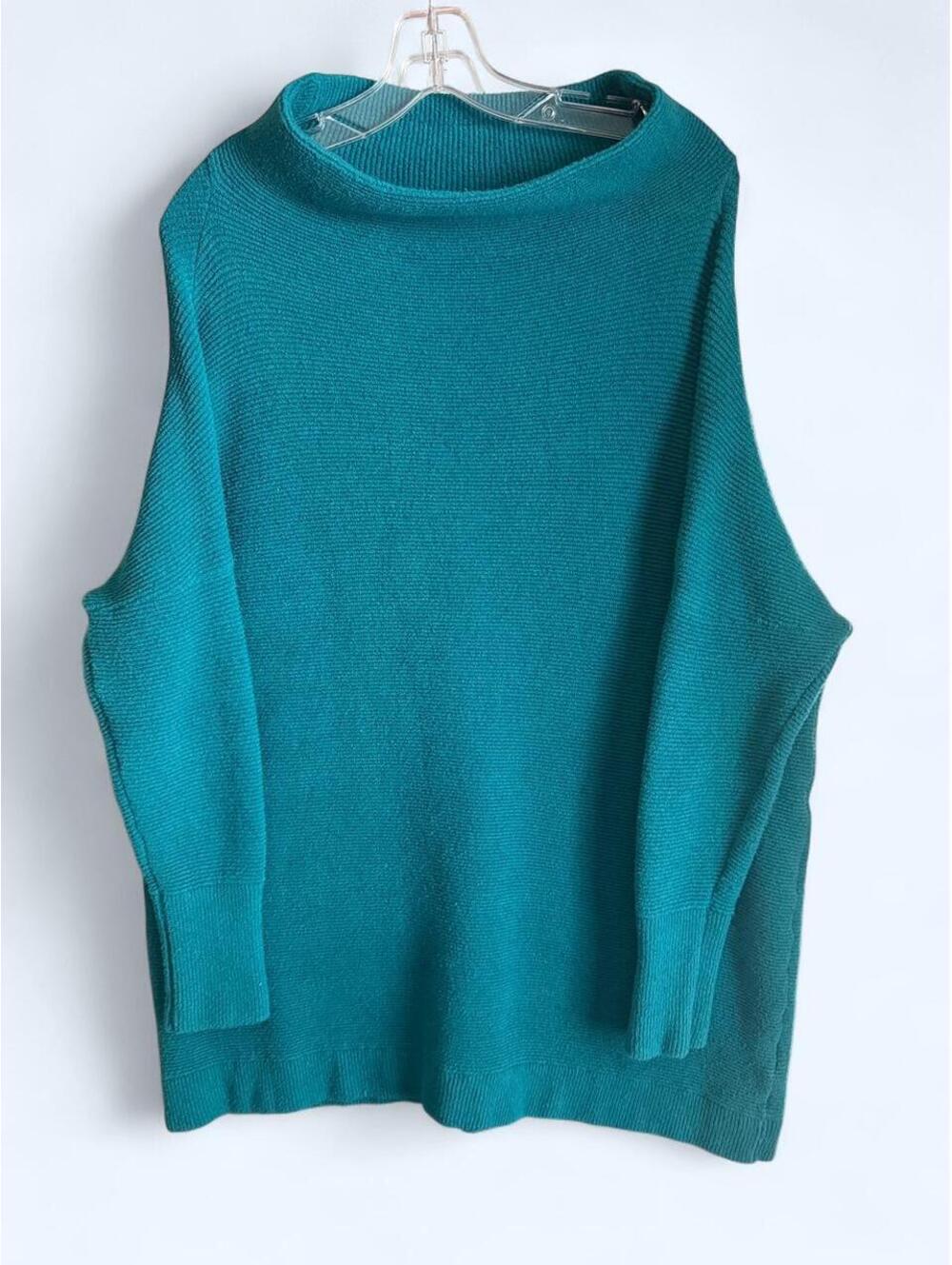Free People teal oversized sweater